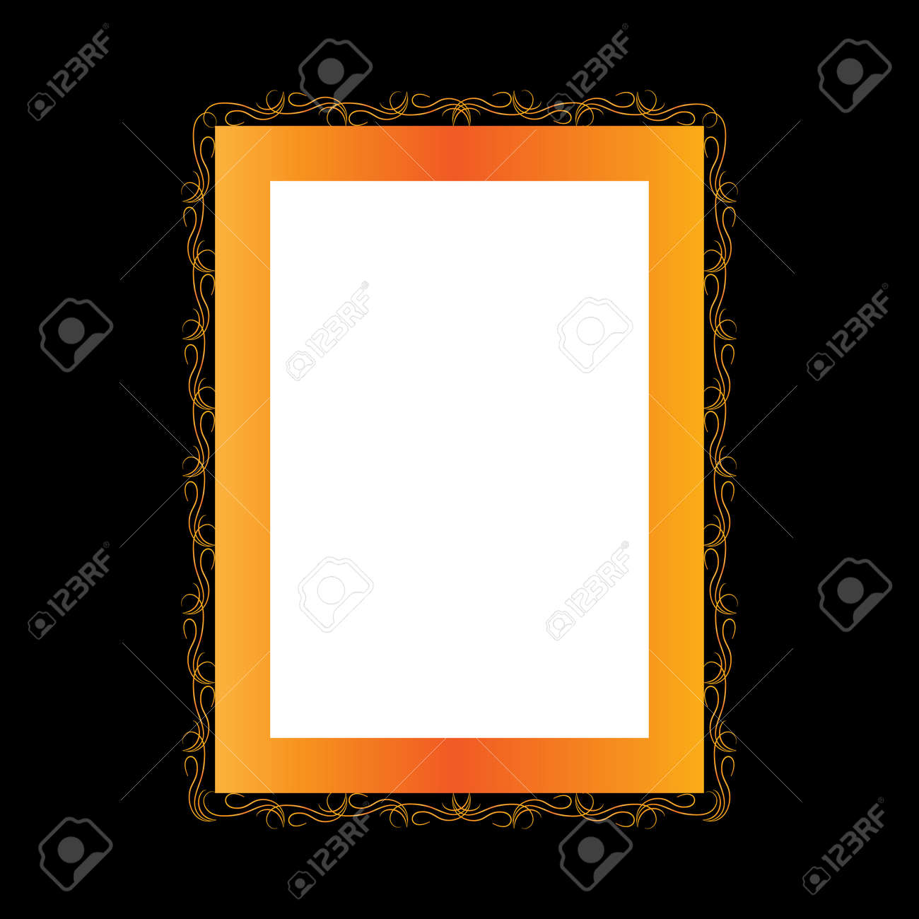 Frame with wavy line for pfoto. Vector. - 159702365 Frame with wavy line for pfoto. Vector. - 159702365
