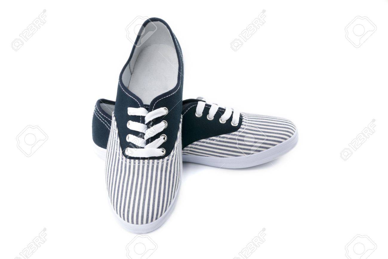 striped canvas shoes