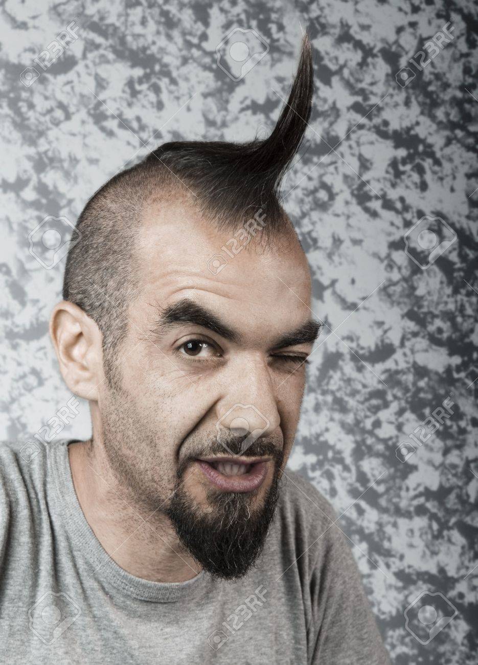 Trendy Looking Italian Artist With Funky Hairstyle