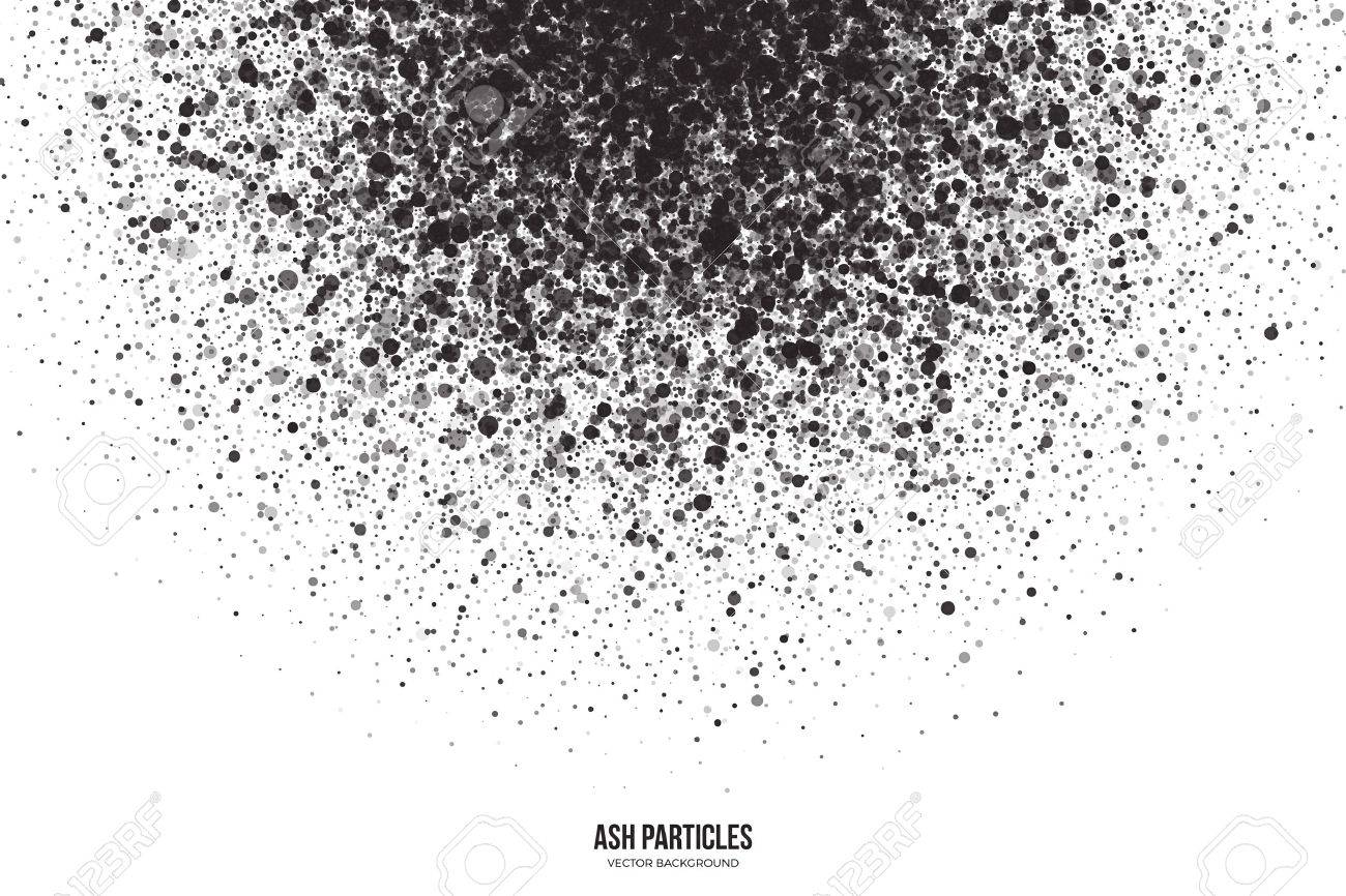 Abstract vector dark gray round ash particles on white background. Spray effect. Scatter falling black drops. Hand made grunge texture - 61248872 Abstract vector dark gray round ash particles on white background. Spray effect. Scatter falling black drops. Hand made grunge texture - 61248872