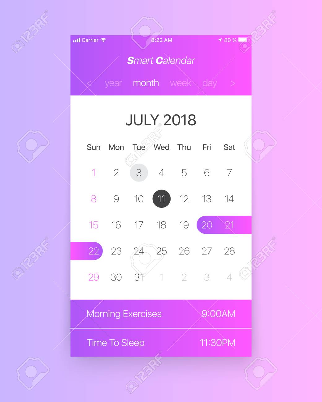 vector smart calendar app