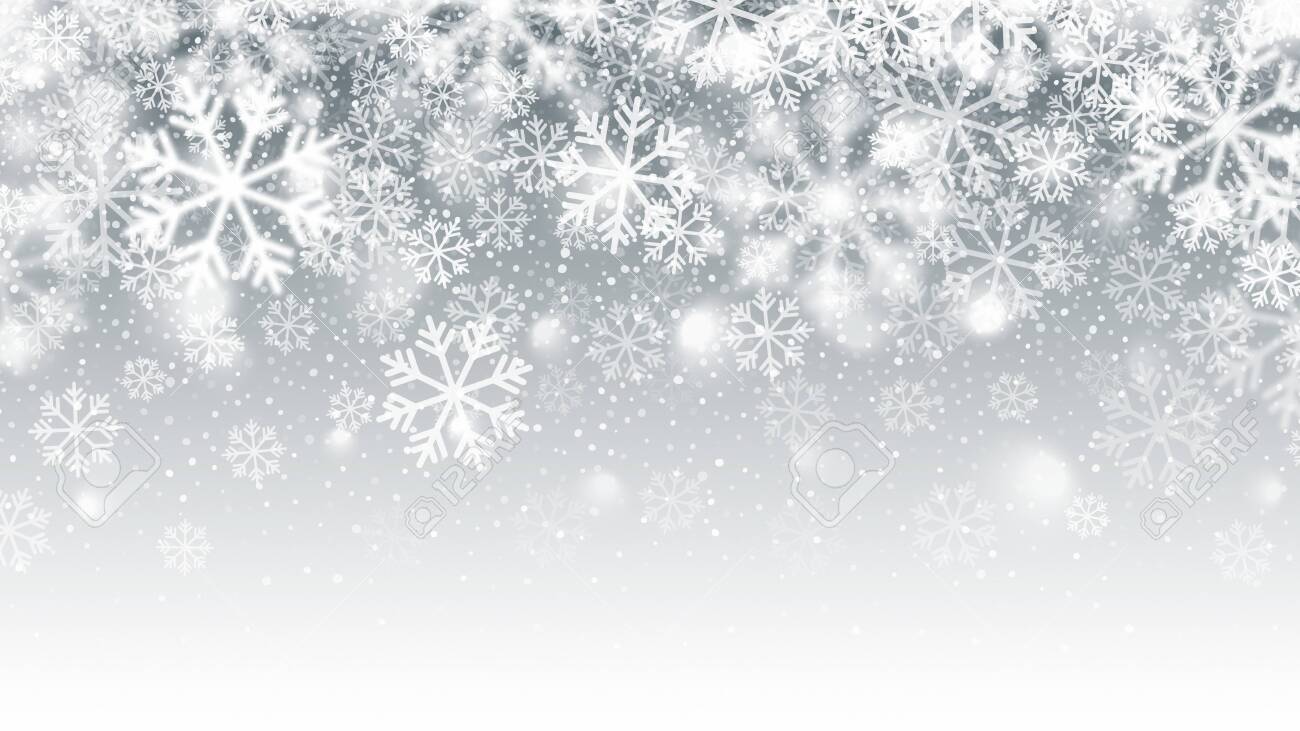 Blurred Motion Falling Snow 3D Effect With Realistic Vector White Snowflakes On Light Silver Background. Merry Christmas And Happy New Year Winter Season Holidays Abstract Illustration - 138102795 Blurred Motion Falling Snow 3D Effect With Realistic Vector White Snowflakes On Light Silver Background. Merry Christmas And Happy New Year Winter Season Holidays Abstract Illustration - 138102795