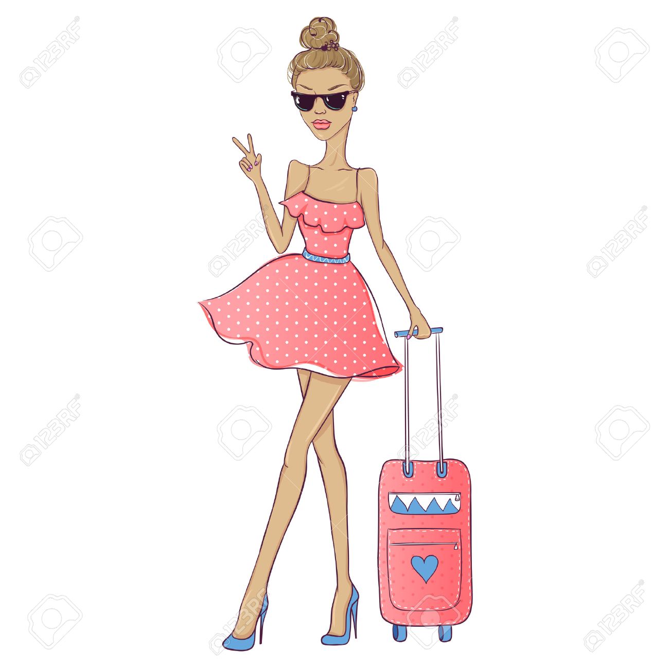 Chica Con Maleta De Viaje 2025