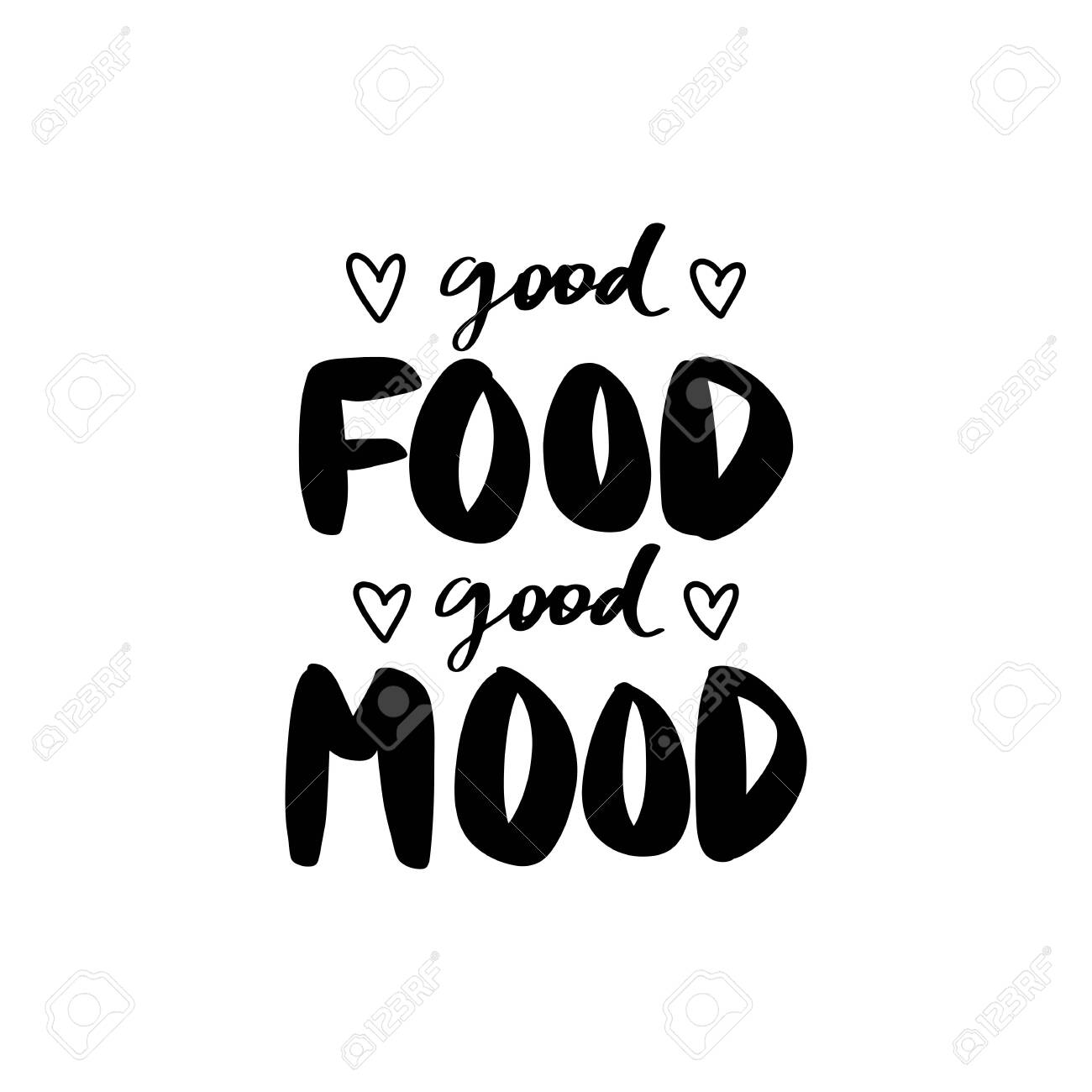 Good Food Good Mood Vector Hand Drawn Lettering Quote About Healthy Royalty Free Cliparts Vectors And Stock Illustration Image 151096613 good food good mood vector hand drawn lettering quote about healthy