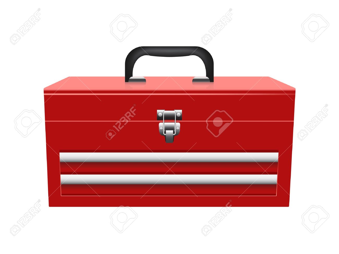 closed red toolbox isolated on white background - 10673582 closed red toolbox isolated on white background - 10673582