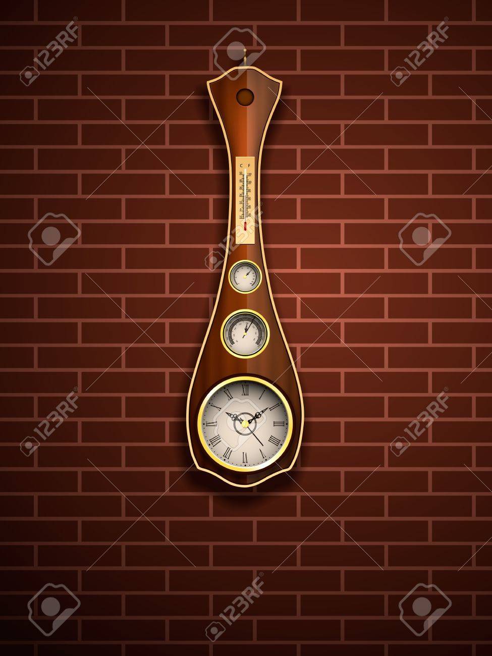 Horloge avec hygrom/ètre et thermom/ètre