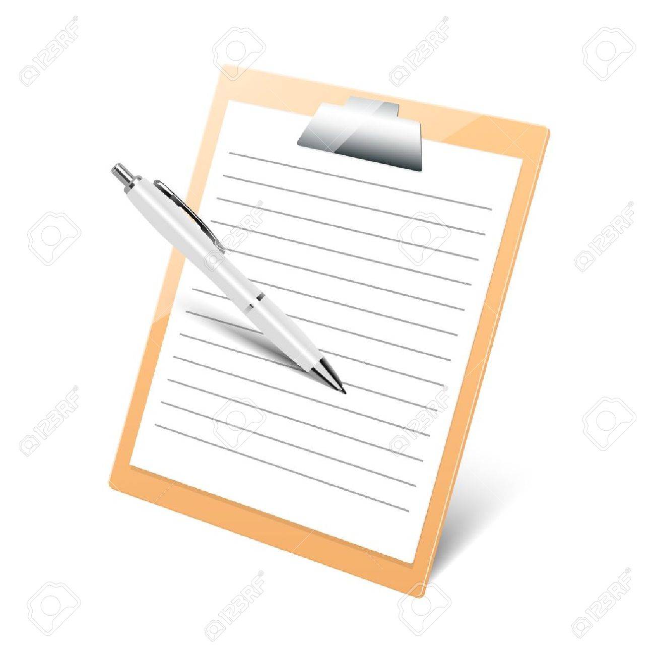 clipboard with pen on white background - 16952901 clipboard with pen on white background - 16952901