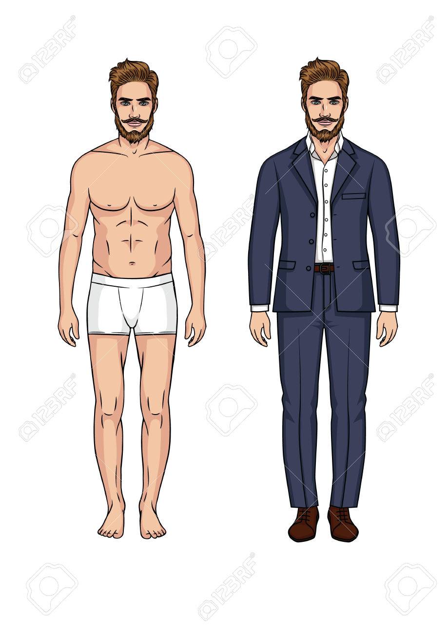 male paper doll