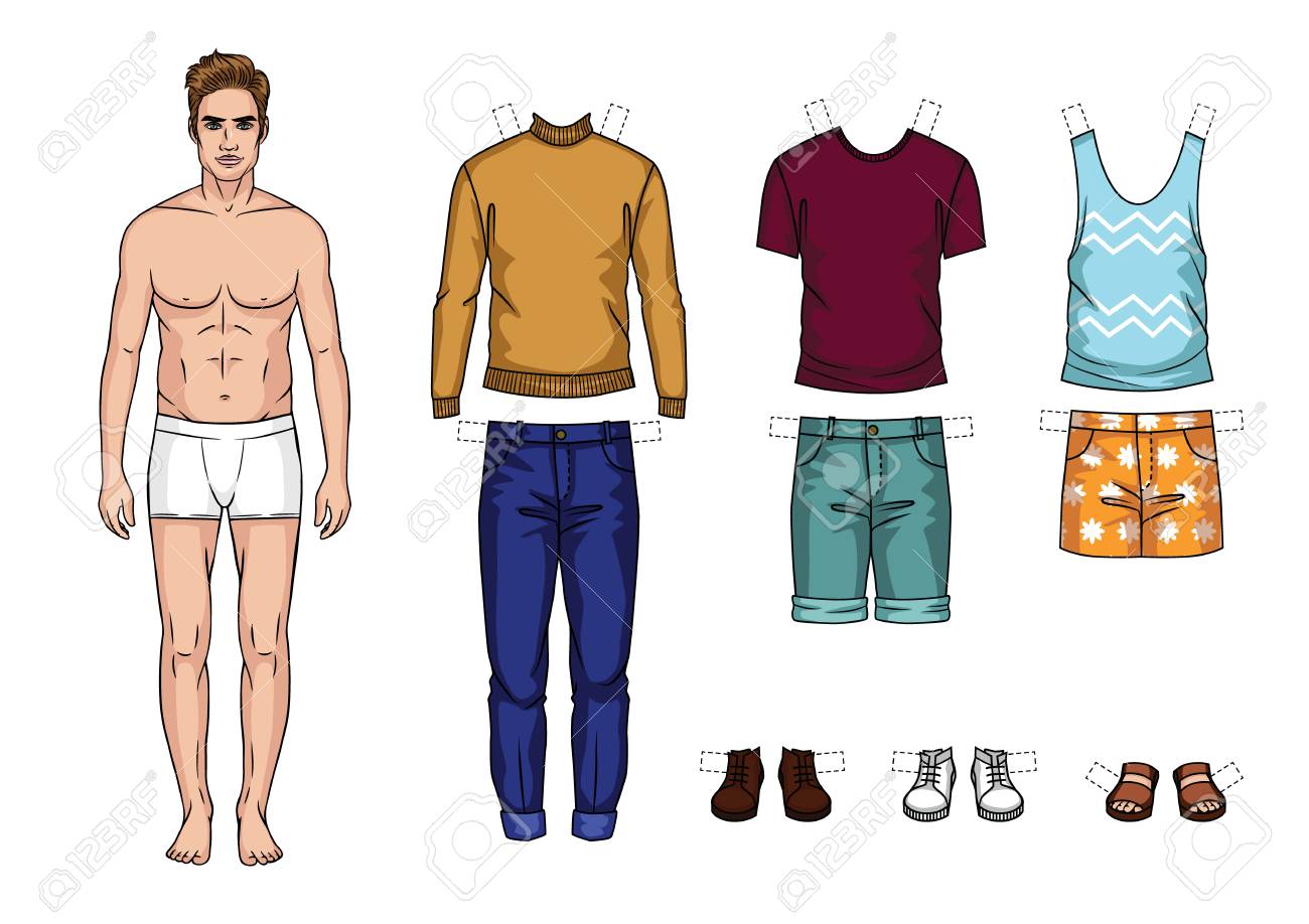 male paper doll