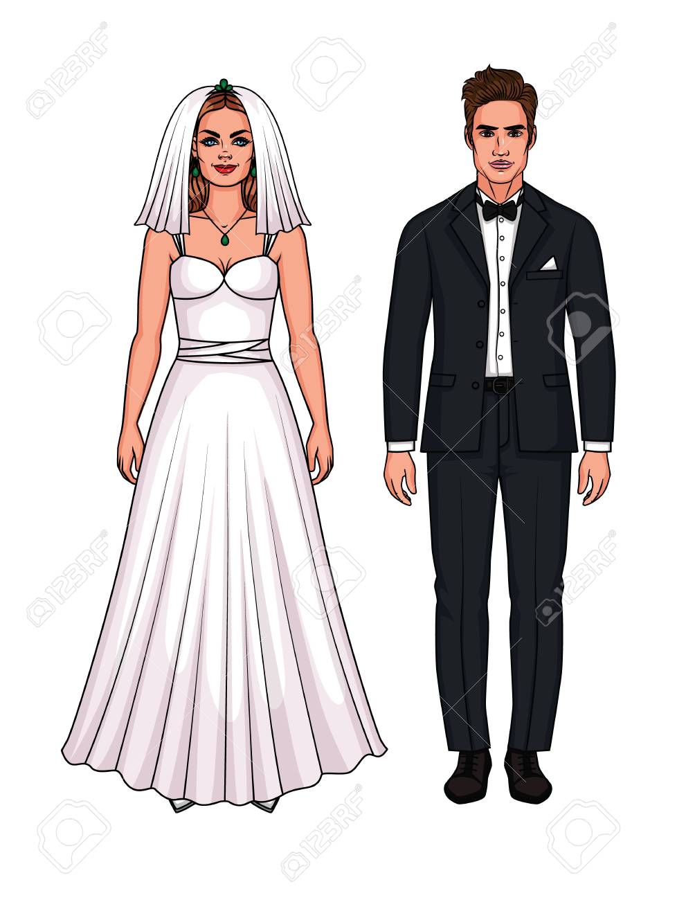 paper doll wedding