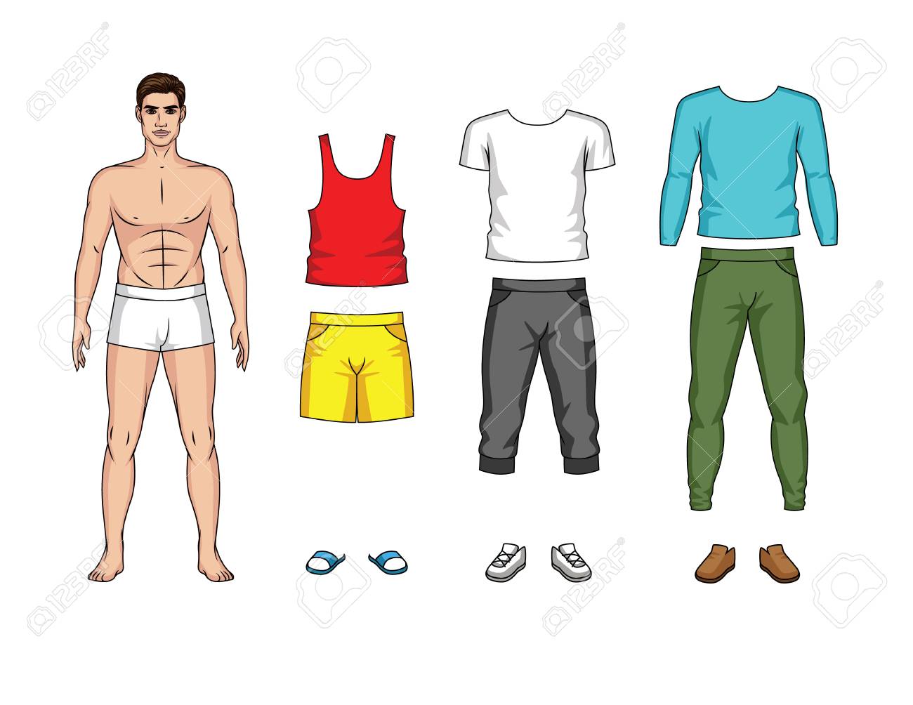 male paper doll