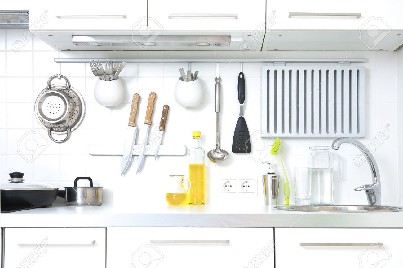 Modern Kitchen At Home With Kitchenware Stock Photo Picture And - Modern Kitchen At Home With Kitchenware Stock Photo modern kitchen at home with kitchenware stock photo picture and - modern kitchen at home with kitchenware stock photo