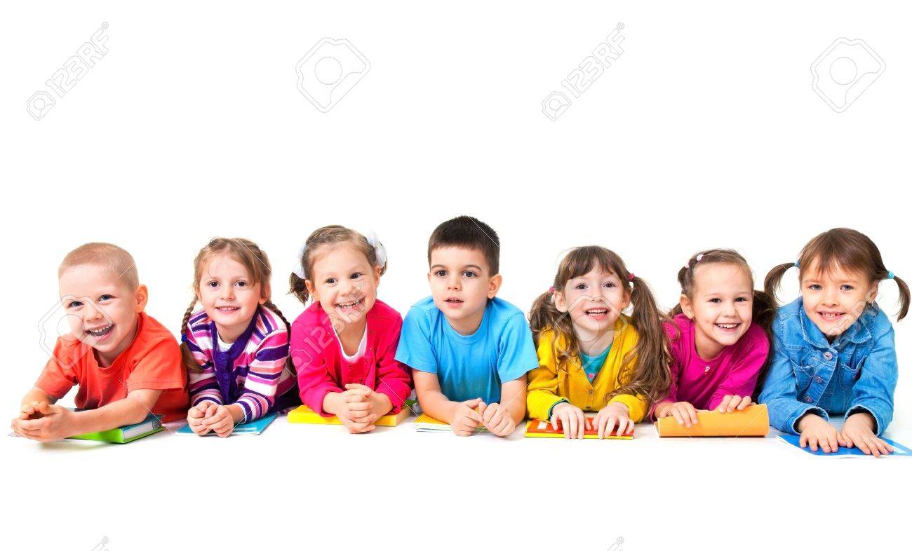 school children group of seven children are lying on floor with copybooks together - Free Images Children school children group of seven children are lying on floor with copybooks together - Free Images Children