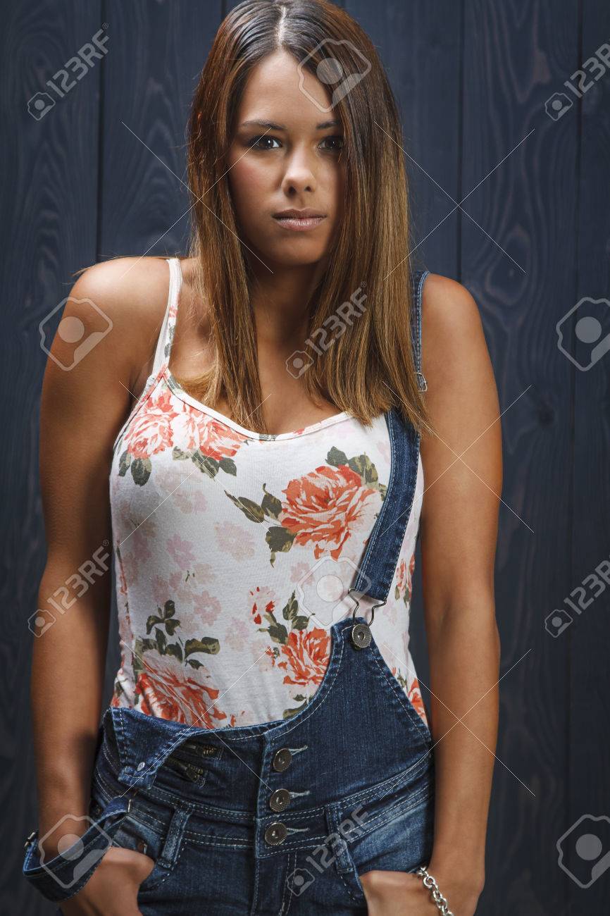 flowered overalls