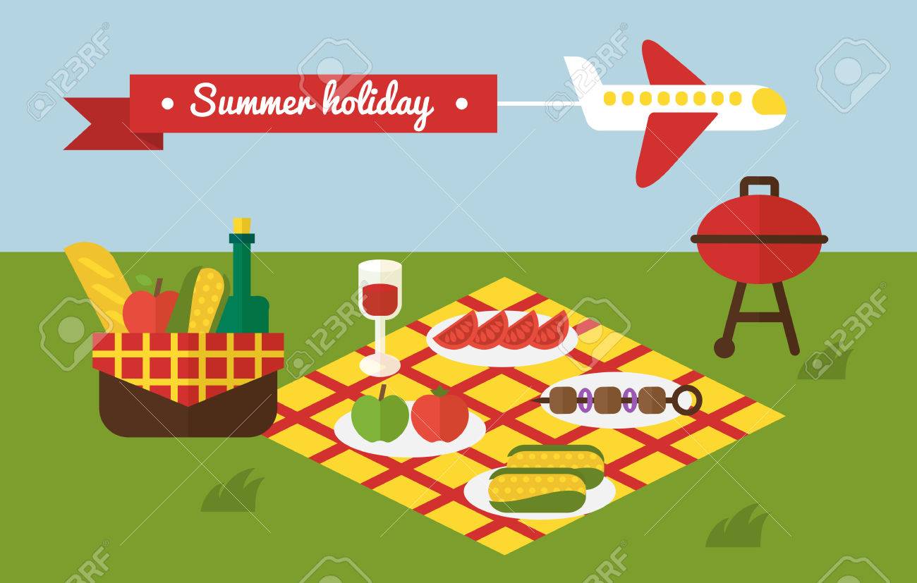 bbq party barbecue summer picnic invitation template royalty free