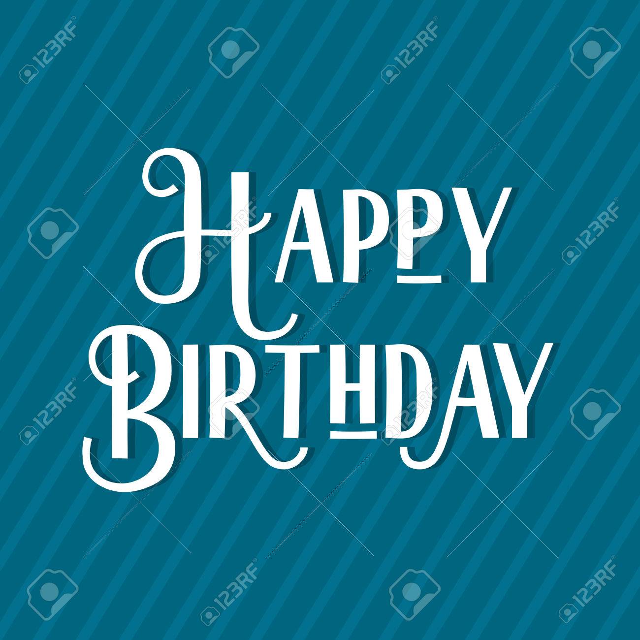 幸せな誕生日の文字イラストです 誕生日グリーティング カードのイラスト素材 ベクタ Image