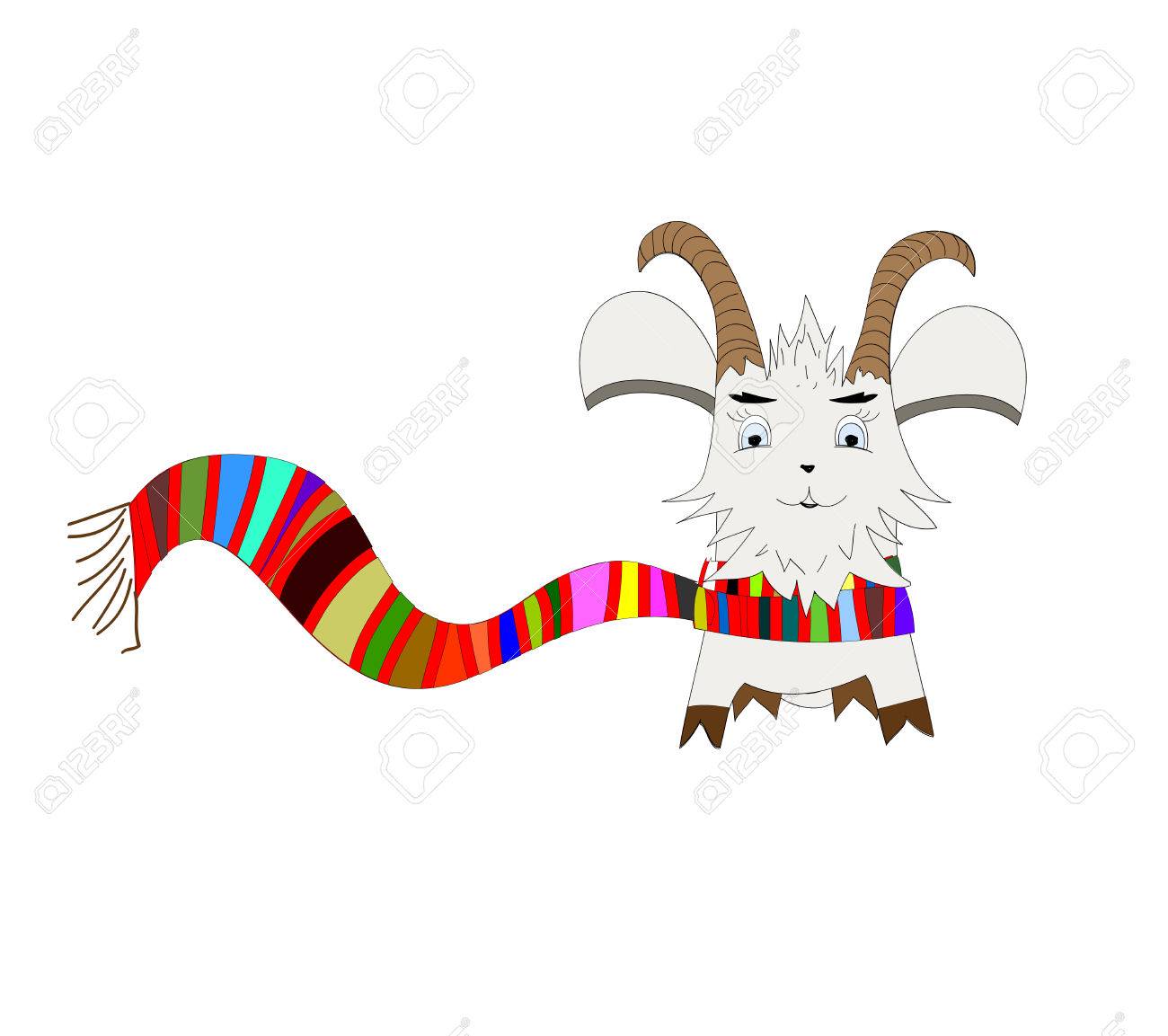 かわいいヤギ漫画ベクトル イラスト アート Farnのイラスト素材 ベクタ Image