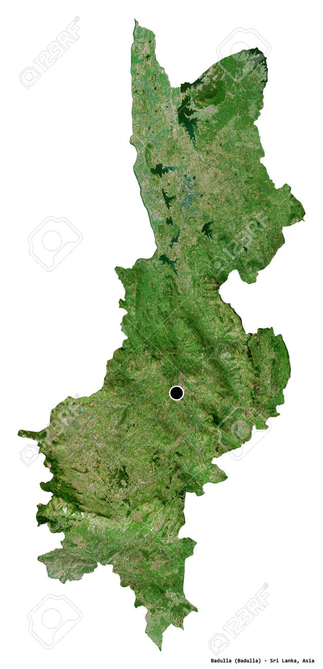 Badulla Map Sri Lanka Shape Of Badulla, District Of Sri Lanka, With Its Capital Isolated On White  Background. Satellite Imagery. 3D Rendering Stock Photo, Picture And  Royalty Free Image. Image 153750641.