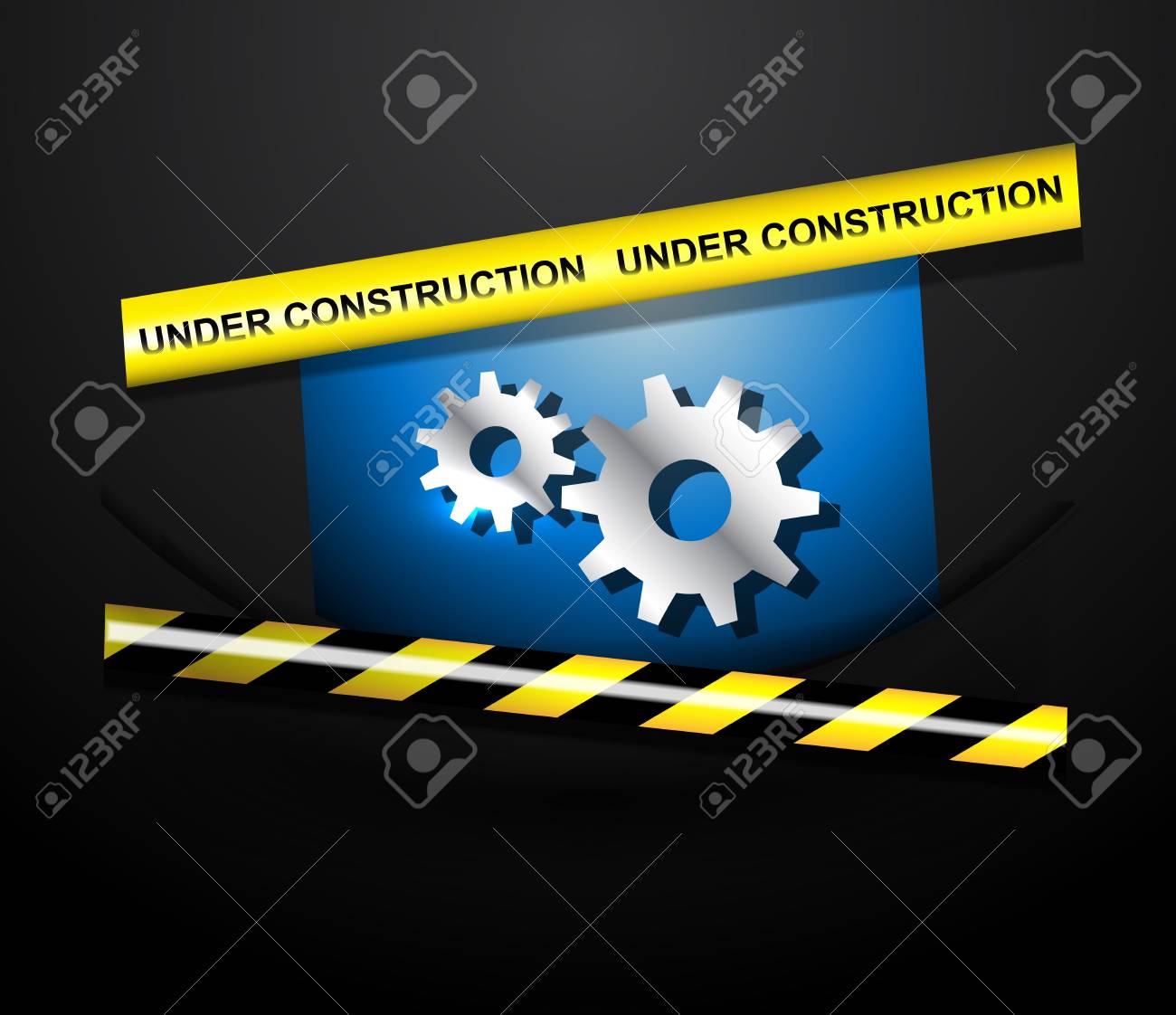 vector page under construction templates royalty free cliparts