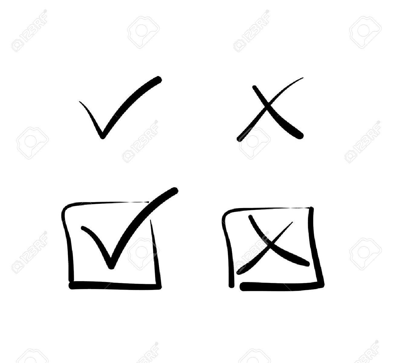 Yes No Tick Cross Box Signs Royalty Free Cliparts Vectors And Stock Illustration Image 37149422 yes no tick cross box signs