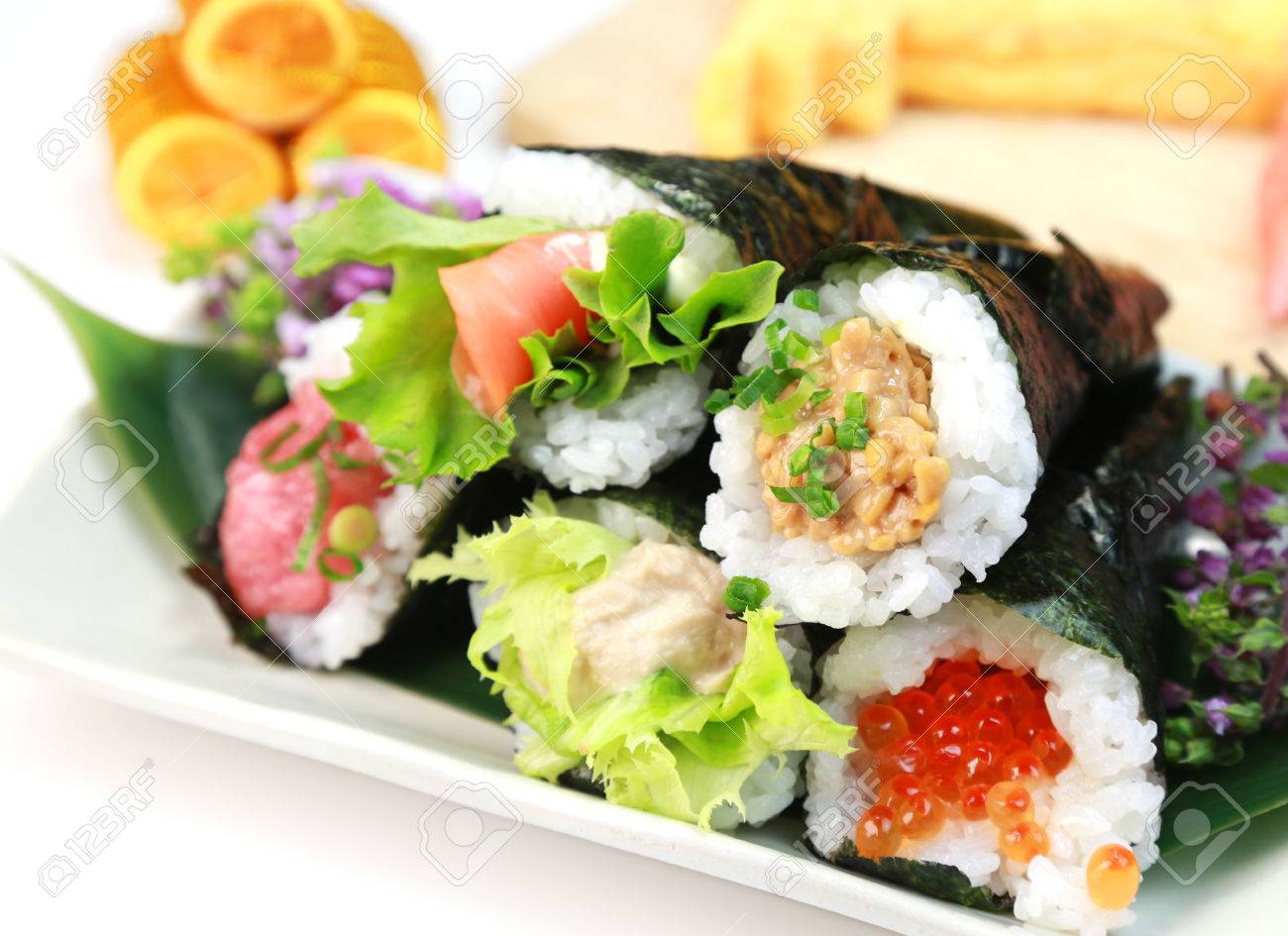 手巻き寿司 日本食品 の写真素材 画像素材 Image