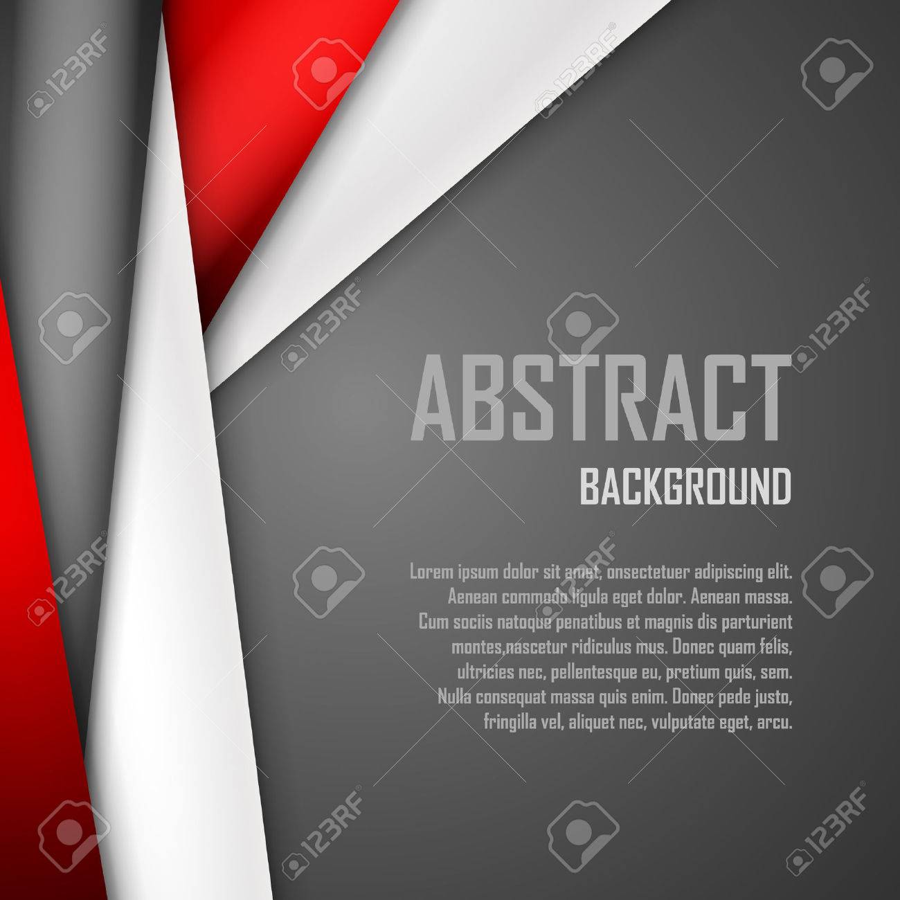 Abstract background of red, white and black origami paper. - 49451605 Abstract background of red, white and black origami paper. - 49451605