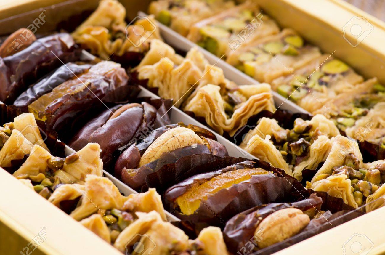 arabian sweets stock photo