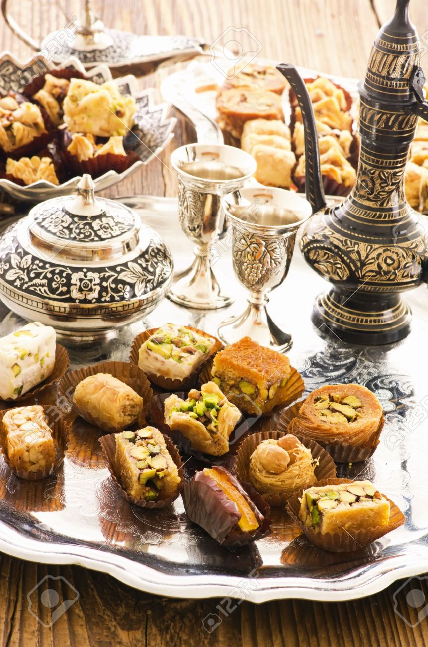 arabian sweets stock photo