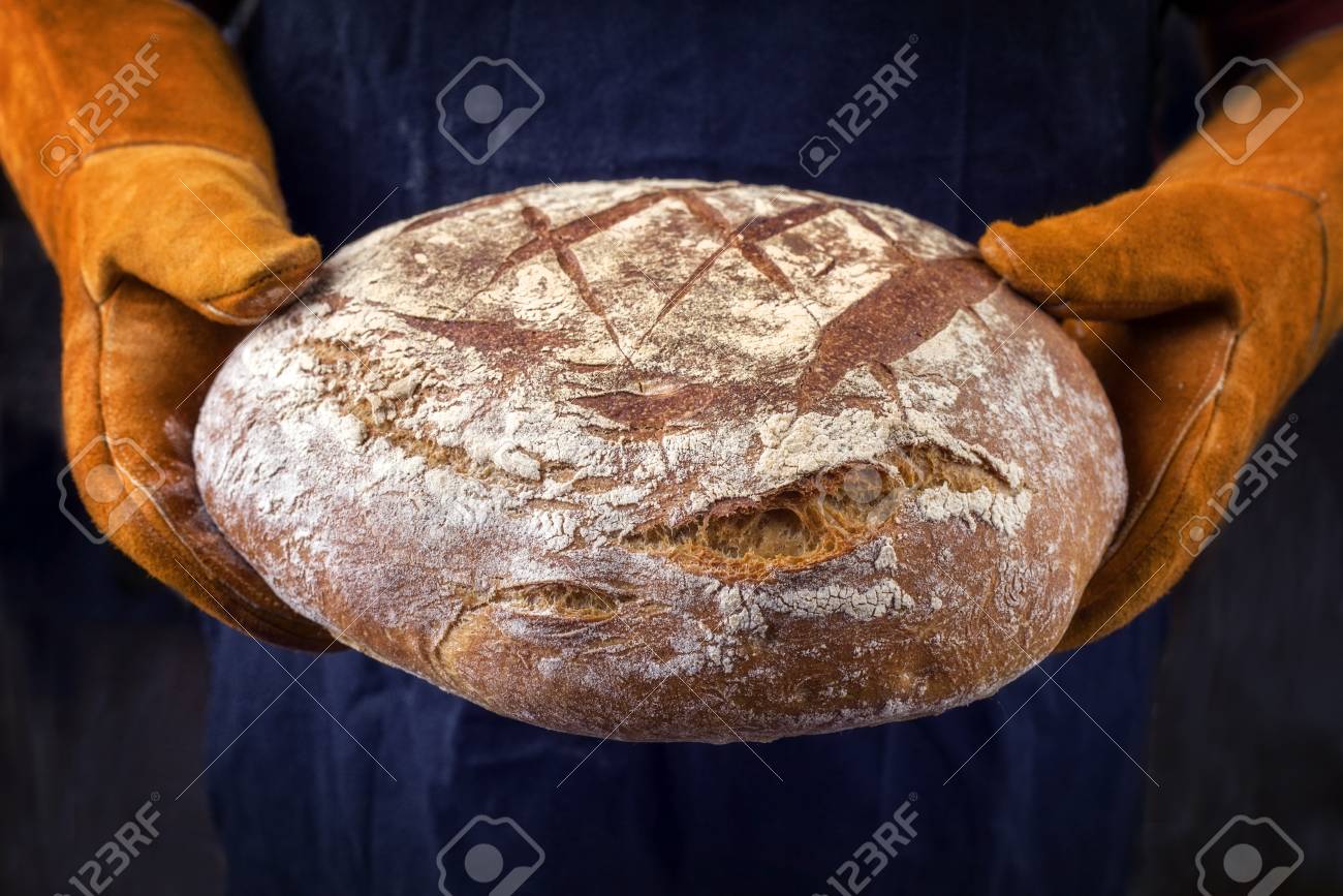 freshly backed wheat bread
