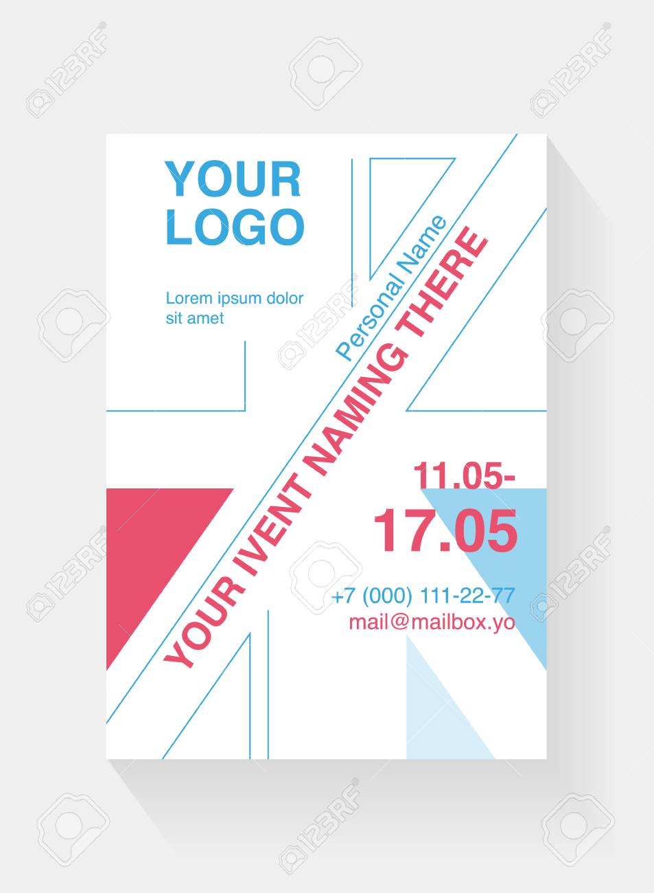a5 flyer template based on british flag design leaflet cover a5 flyer template
