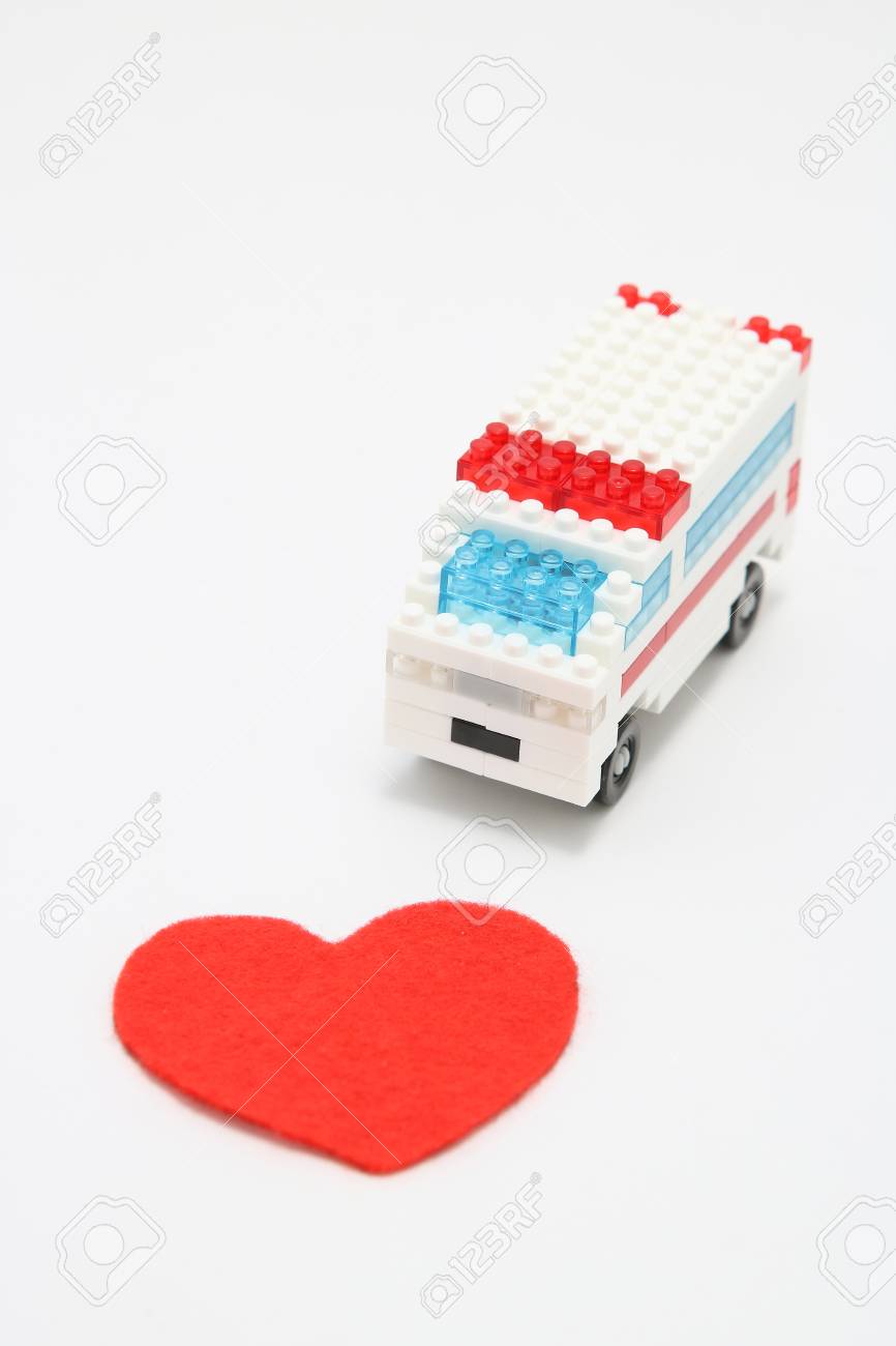 red ambulance toy