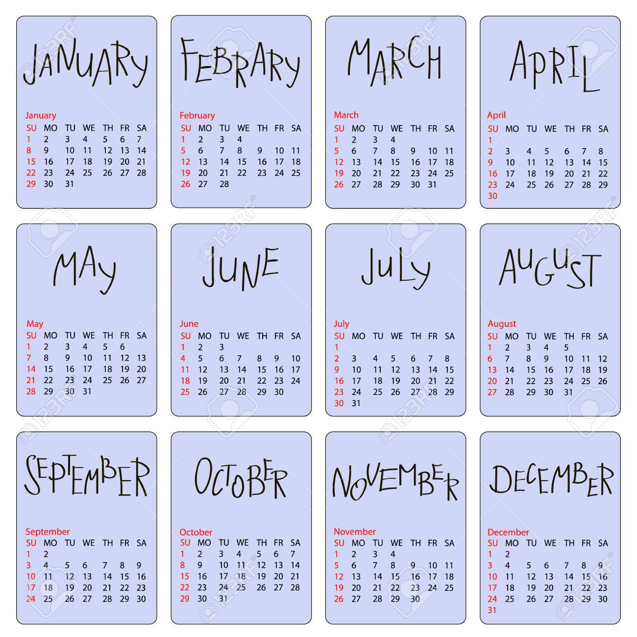 formato de calendarios