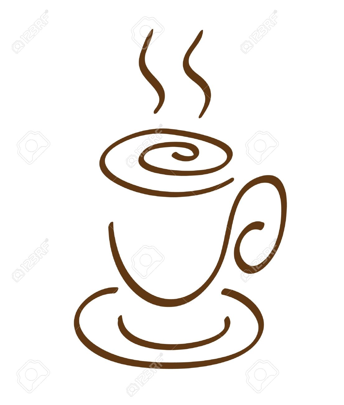 Popolare Il Disegno Di Una Tazza Di Caff¨ Clipart Royalty free Vettori E WP93