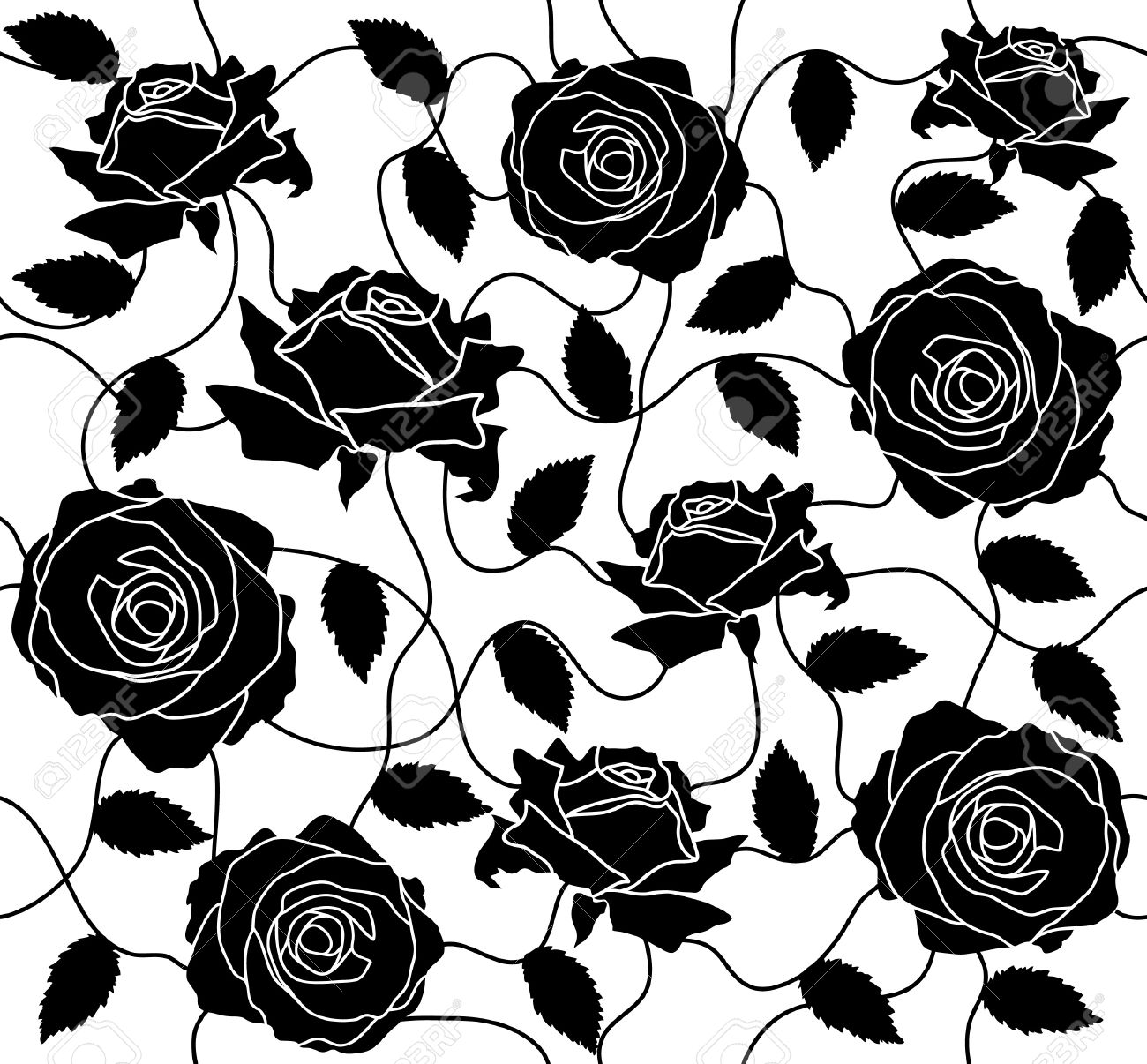 The Seamless Of A Black Roses And Leafs Royalty Free Cliparts Vectors And Stock Illustration Image The Seamless Of A Black Roses And Leafs Royalty Free Cliparts Vectors And Stock Illustration Image
