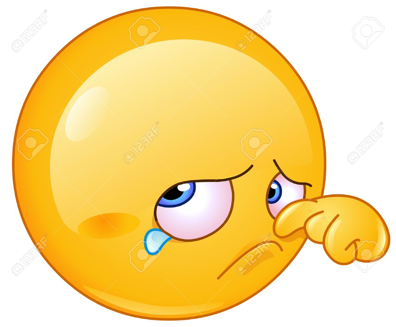 sad emoticon wiping tear sad emoji