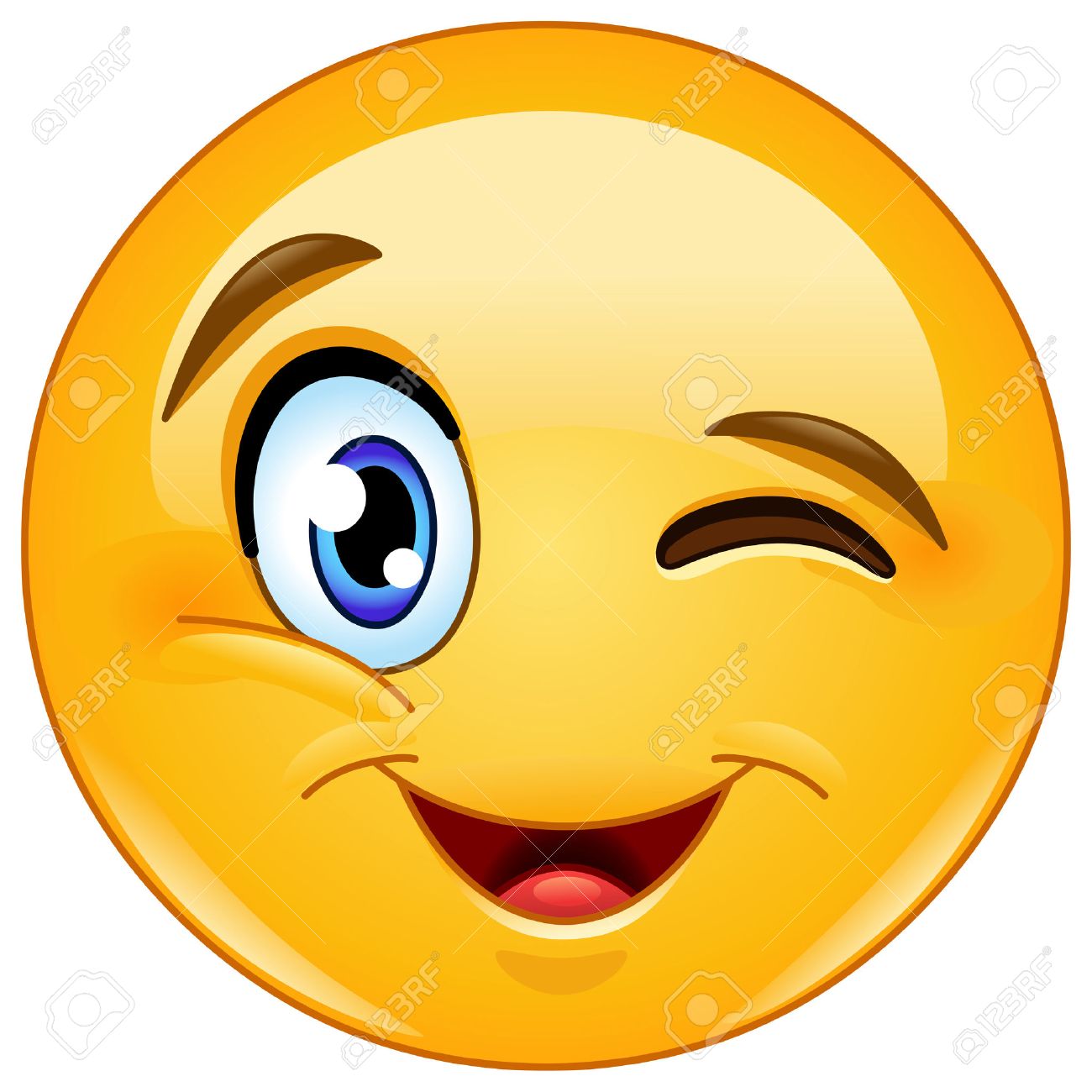 Winking Et Emoticone Sourire Clip Art Libres De Droits Vecteurs Et Illustration Image