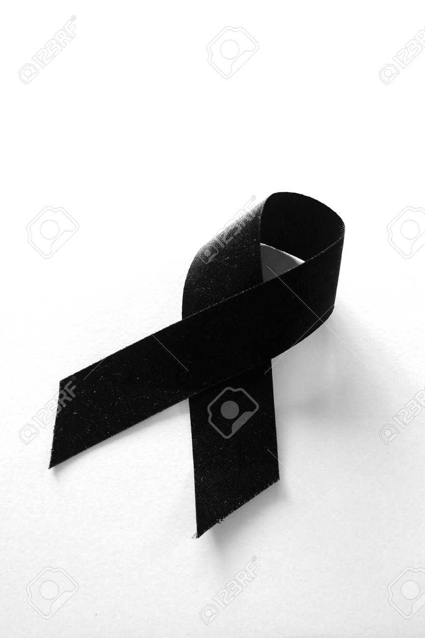 Ruban Noir Ruban Noir Pour Le Deuil Sur Fond Blanc Ideal Pour Tout Usage Banque D Images Et Photos Libres De Droits Image