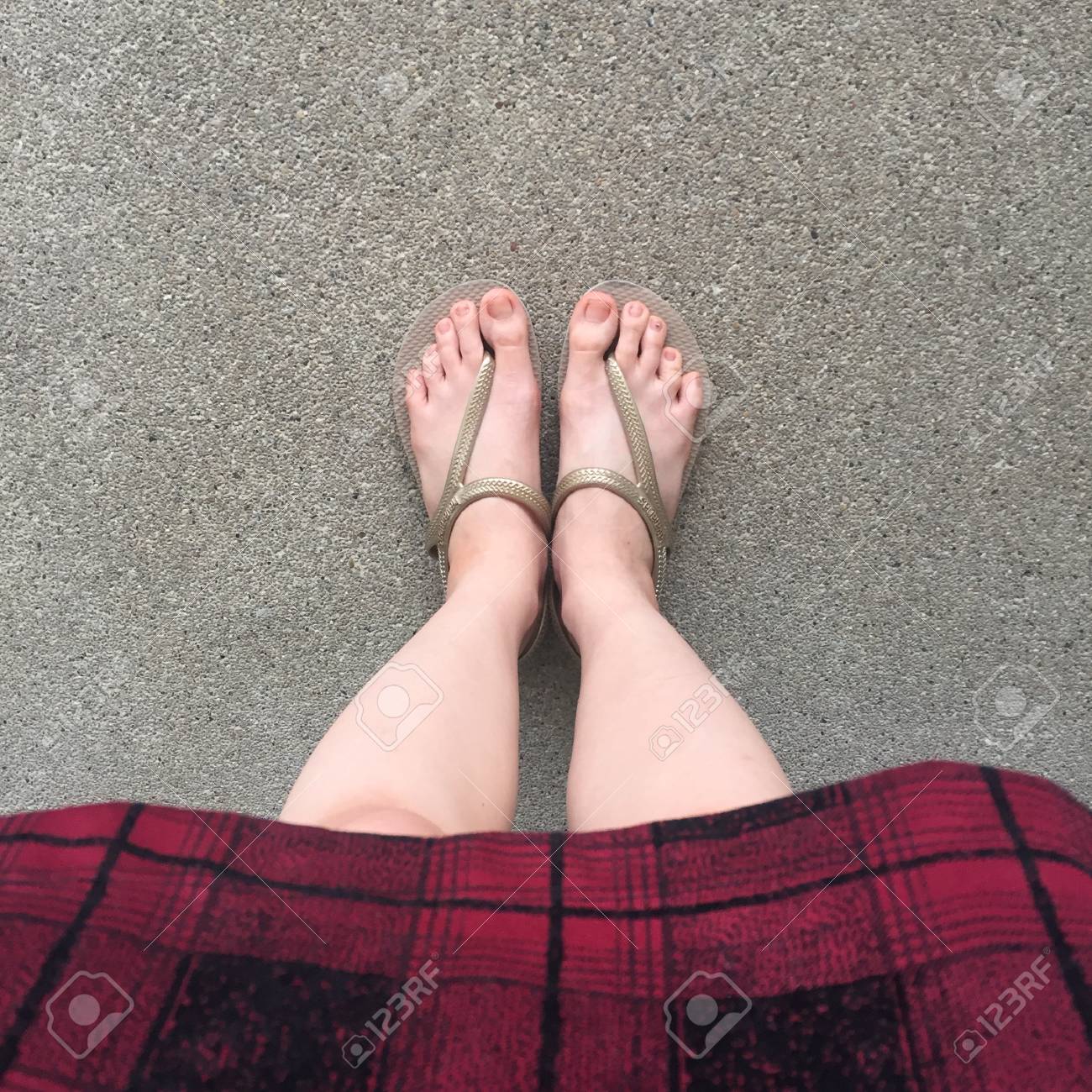 girl wearing sandals