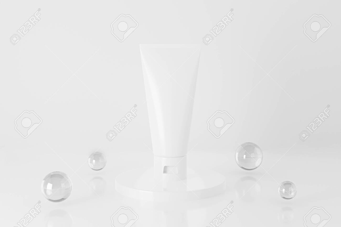 Download 3d Render Of Blank Cosmetic Tube Mockup Isolated On White Background Stock Photo Picture And Royalty Free Image Image 150514270 PSD Mockup Templates