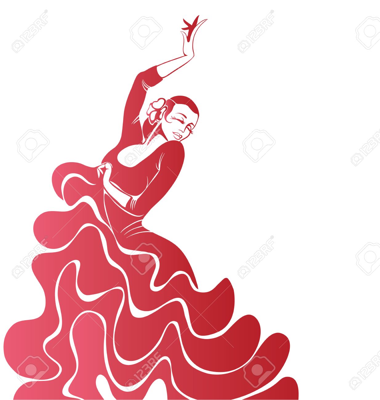 スペインのフラメンコ ダンサー女性の Stilized シルエット のイラスト素材 ベクタ Image スペインのフラメンコ ダンサー女性の Stilized シルエット のイラスト素材 ベクタ Image