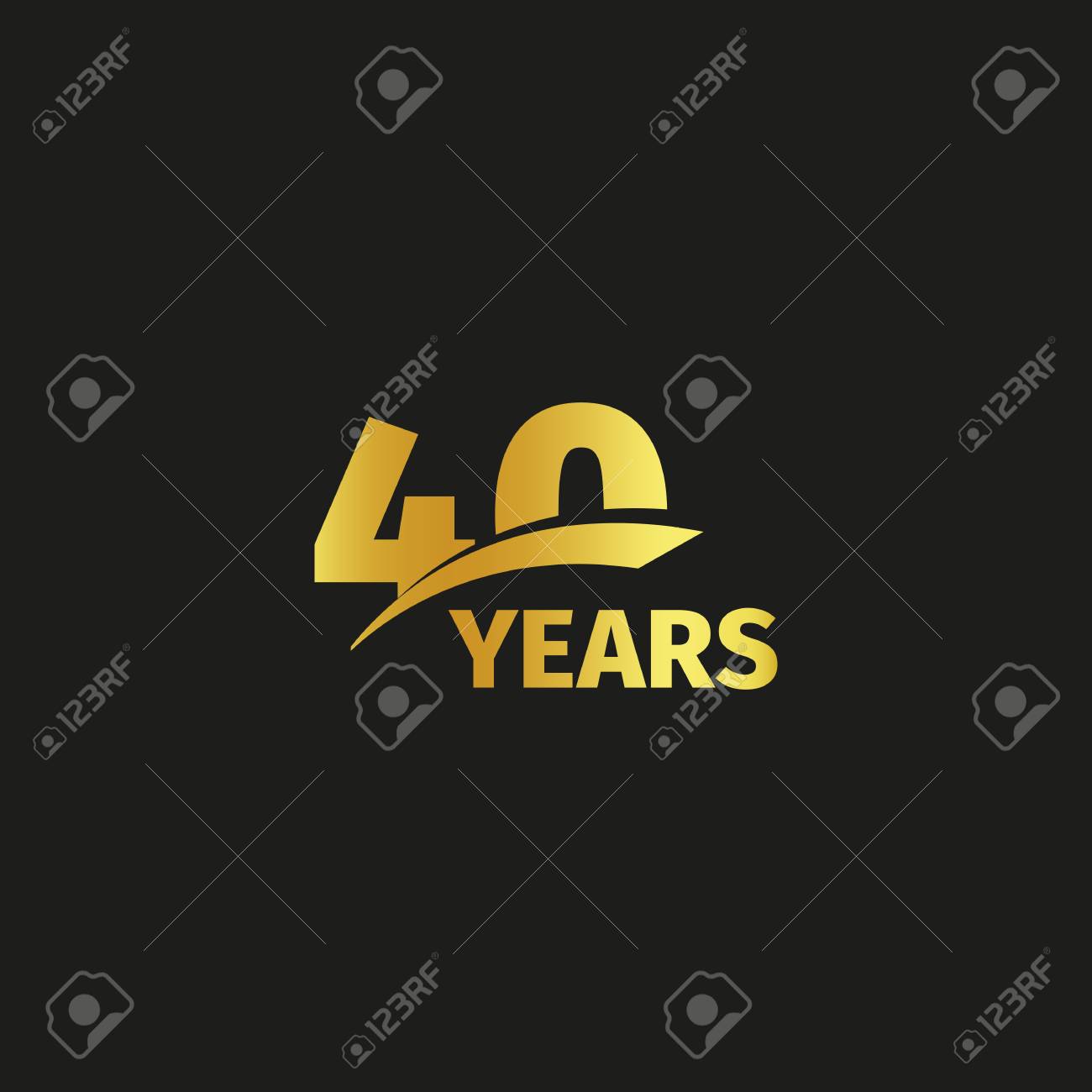 Vettoriale Isolato D Oro Logo Del 40 Anniversario Su Sfondo Nero 40 Numero Logo Quaranta Anni Di Giubileo Celebrazione Icona Emblema Quarantesimo Compleanno Illustrazione Di Vettore Image 6054