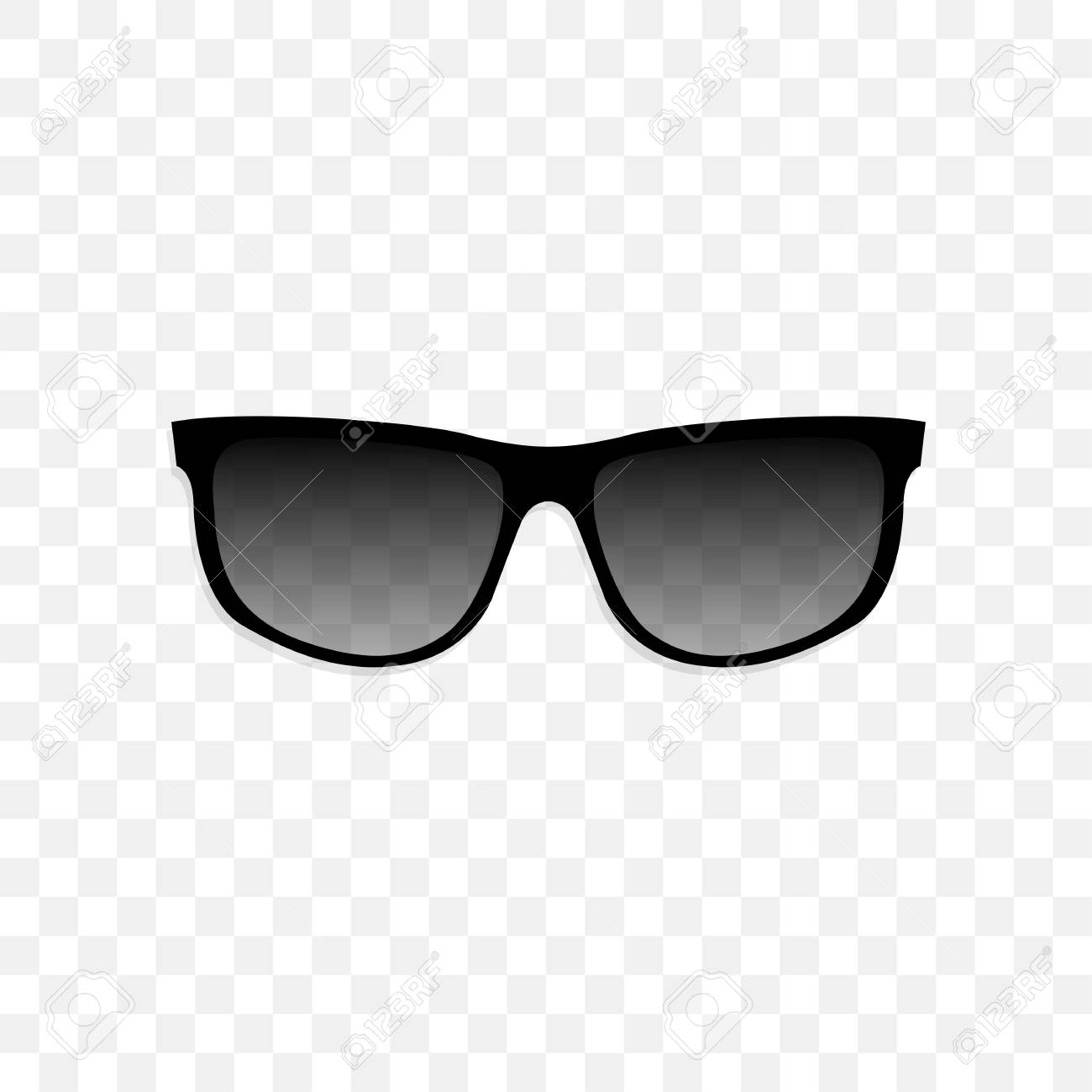 Realistic Sunglasses With A Translucent Black Glass On A Transparent Royalty Free Cliparts Vectors And Stock Illustration Image