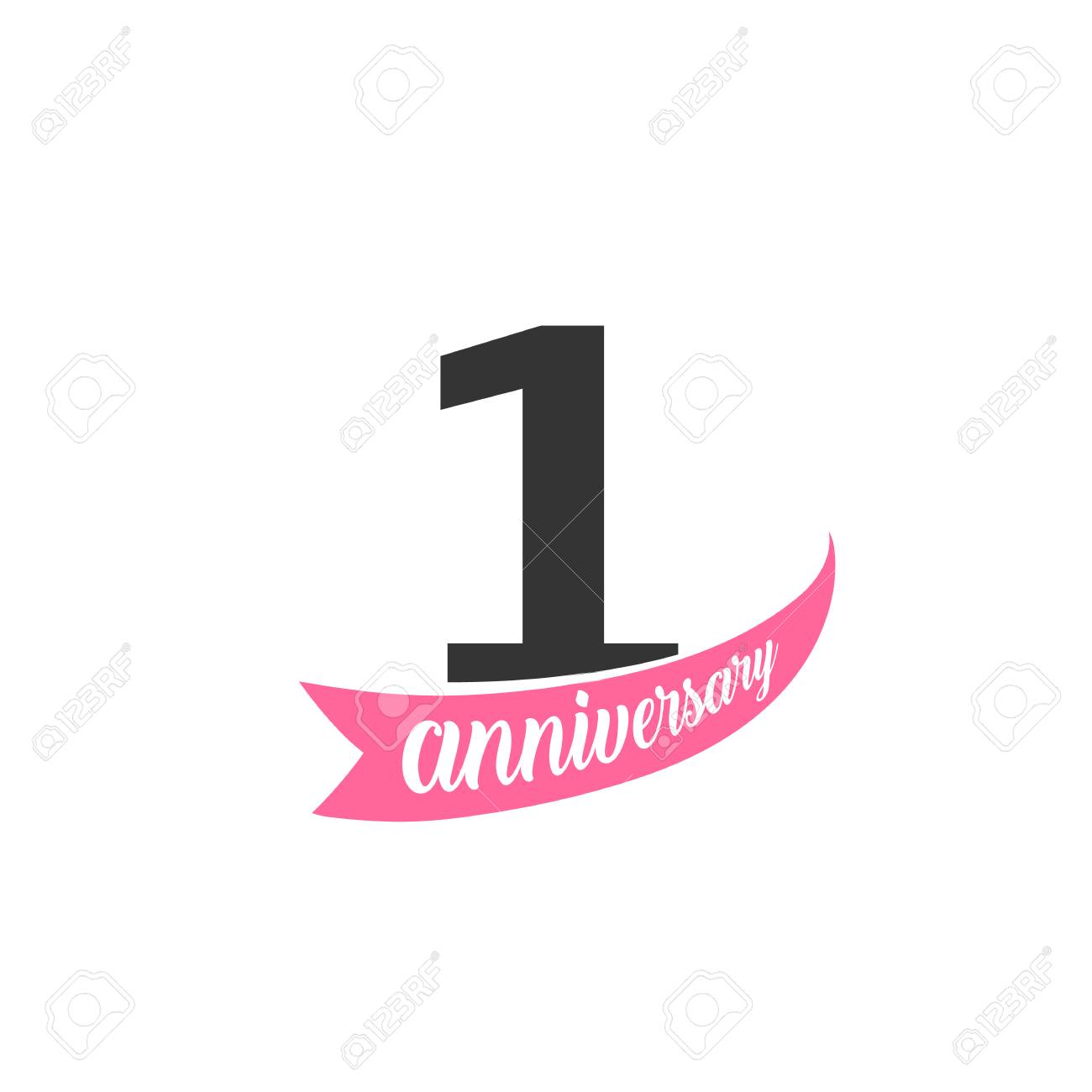 Logo Vectoriel Premier Anniversaire Numero 1 Illustration Pour Carte De Voeux Invitation Affiche Mariage Commemoration Certificat Clip Art Libres De Droits Vecteurs Et Illustration Image