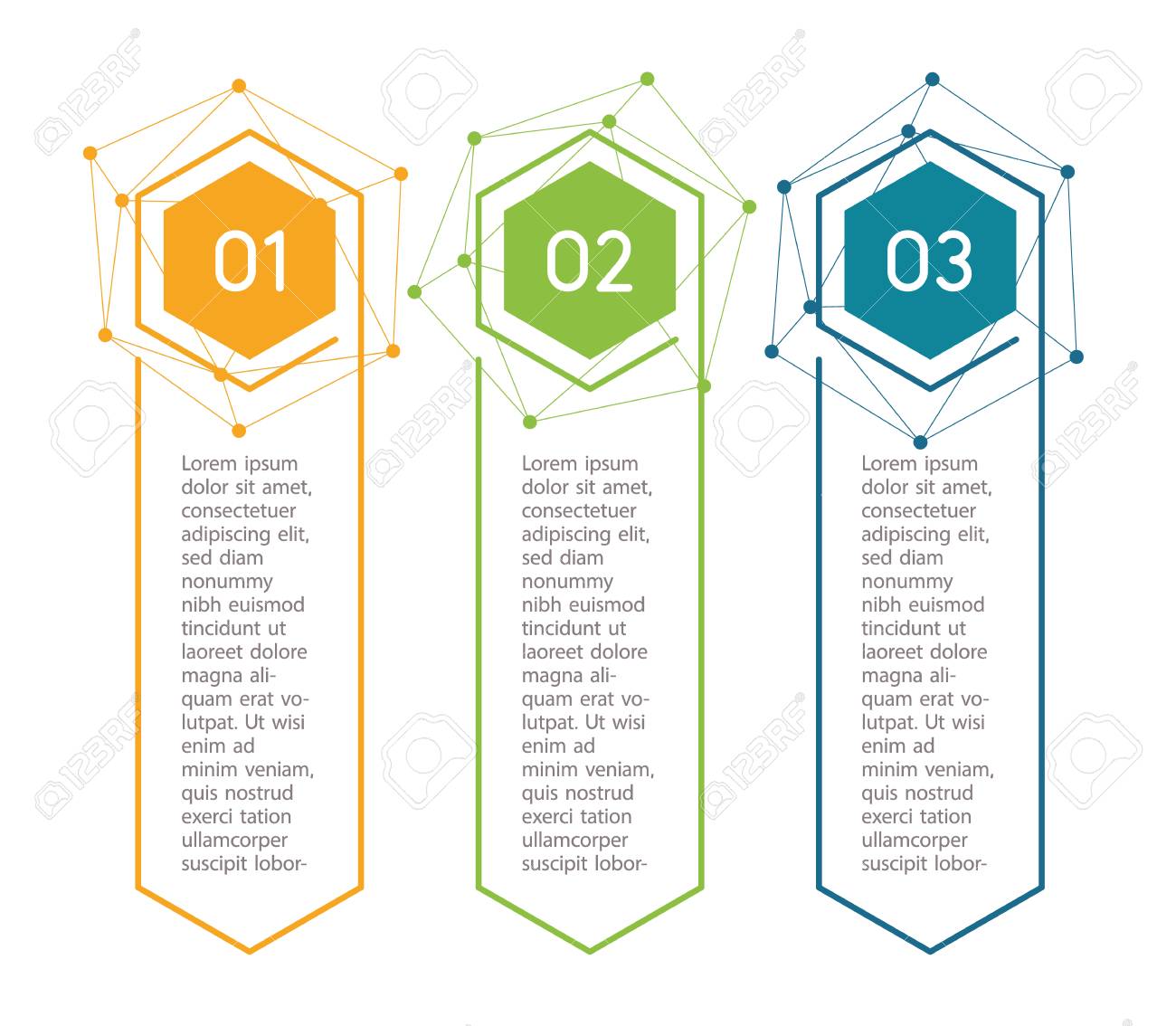 vertical steps infographic elements outline colorful menu for menu outline