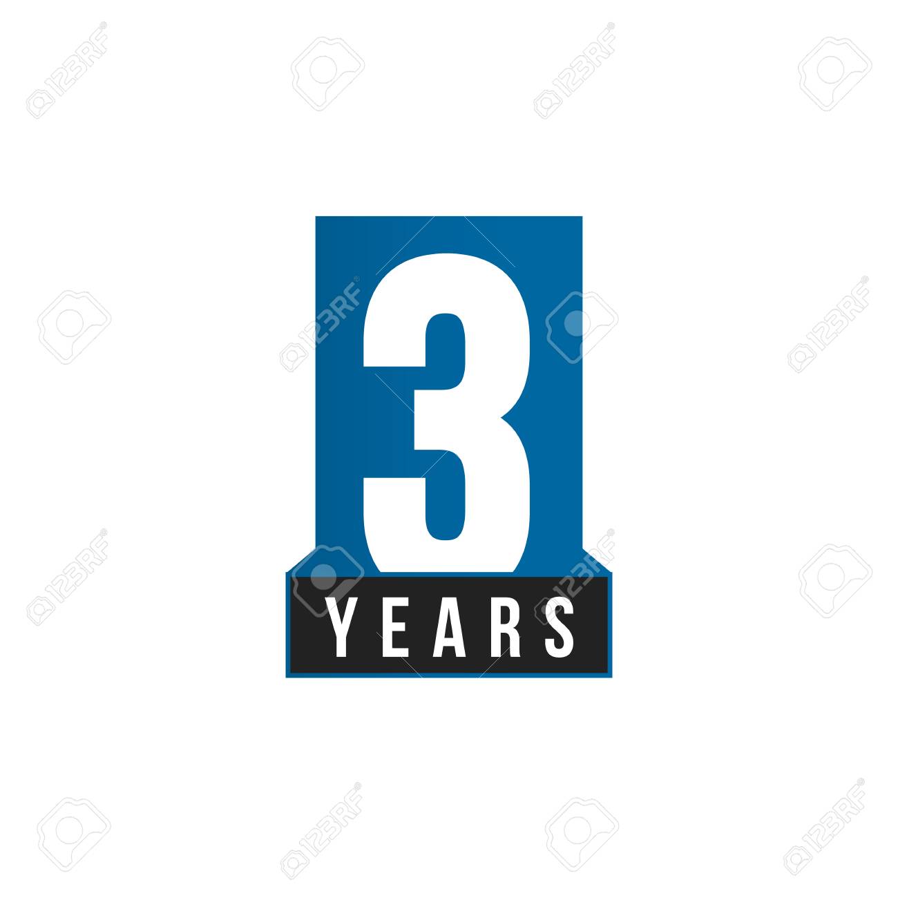 3 years anniversary vector