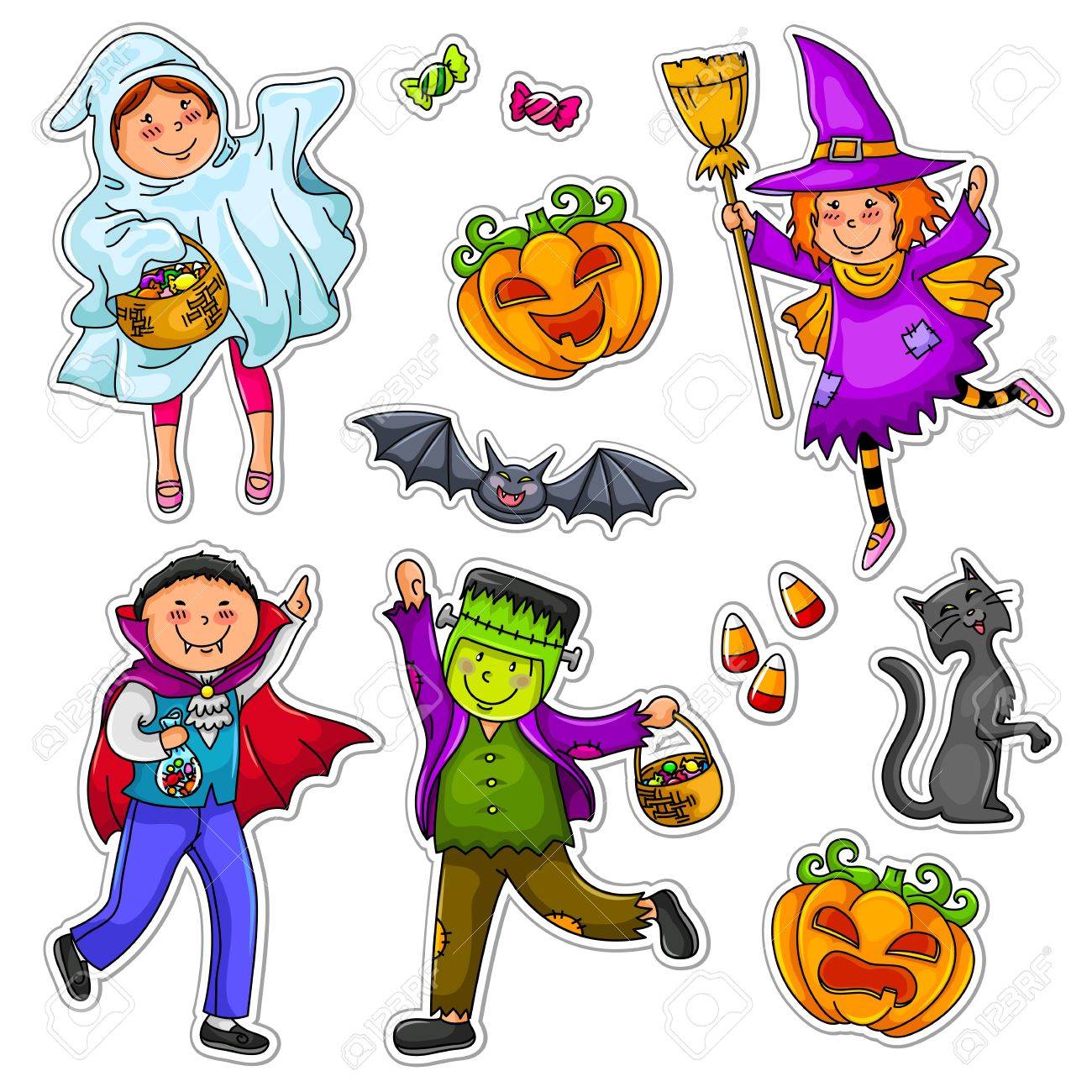 set of kids wearing costumes and other halloween symbols stock vector 16511512 - Halloween Symbols For Kids set of kids wearing costumes and other halloween symbols stock vector 16511512 - Halloween Symbols For Kids