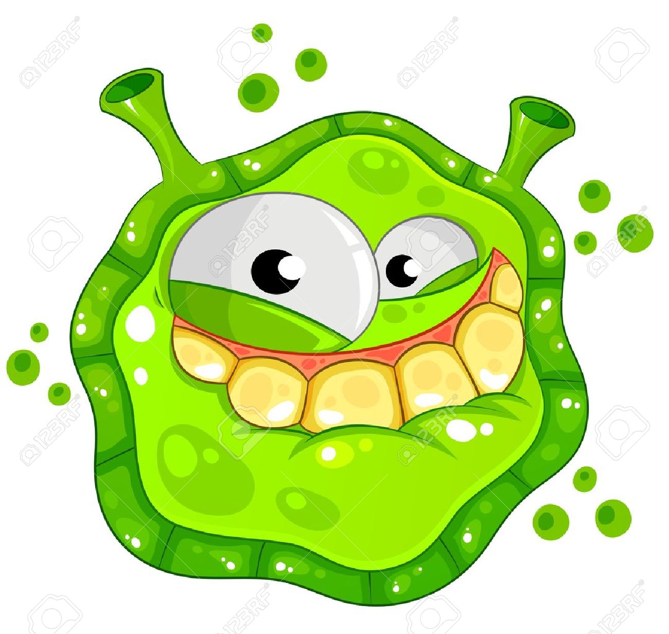 funny cartoon germ royalty