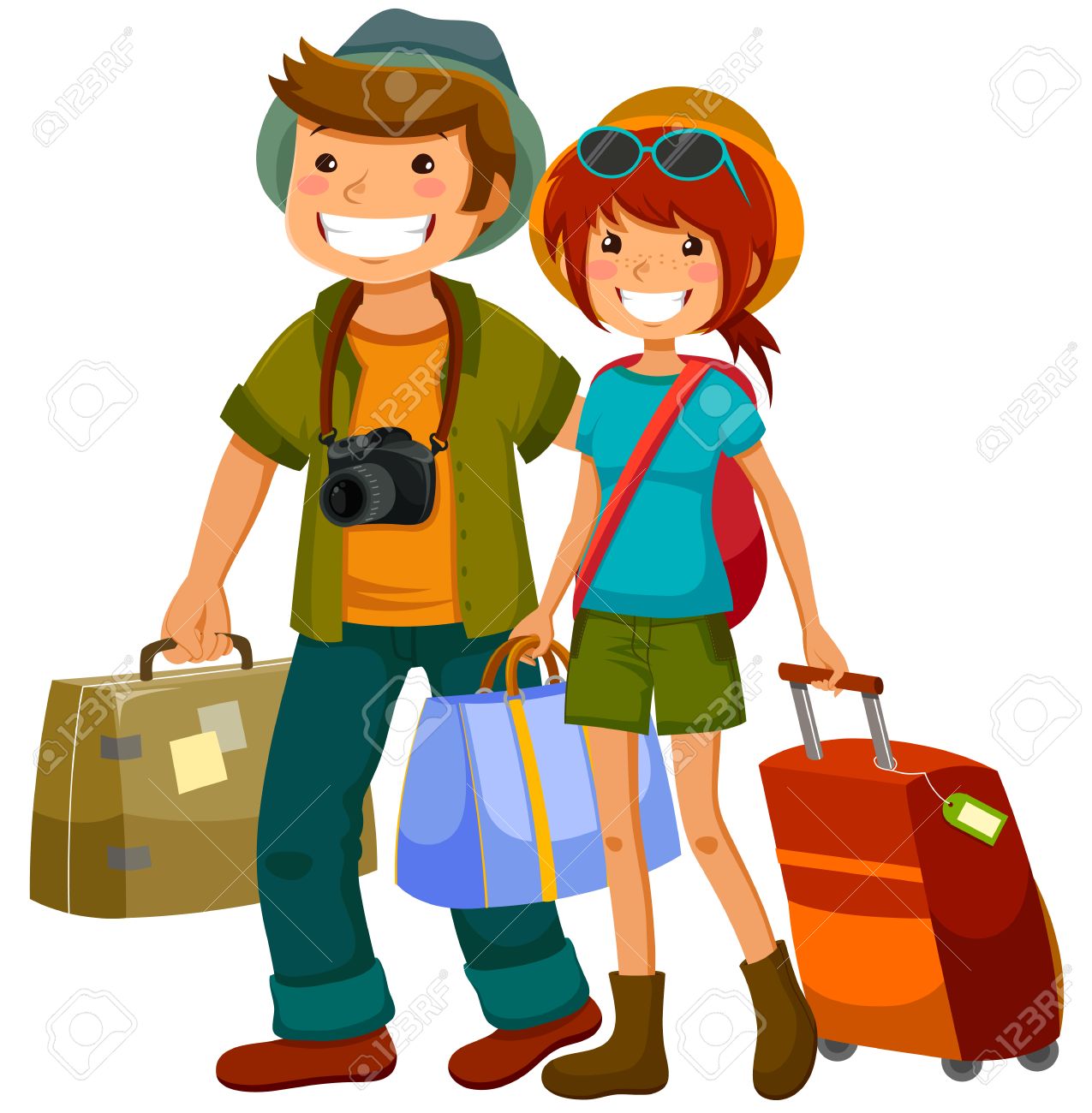 一緒に旅行する男女 のイラスト素材 ベクタ Image 一緒に旅行する男女 のイラスト素材 ベクタ Image