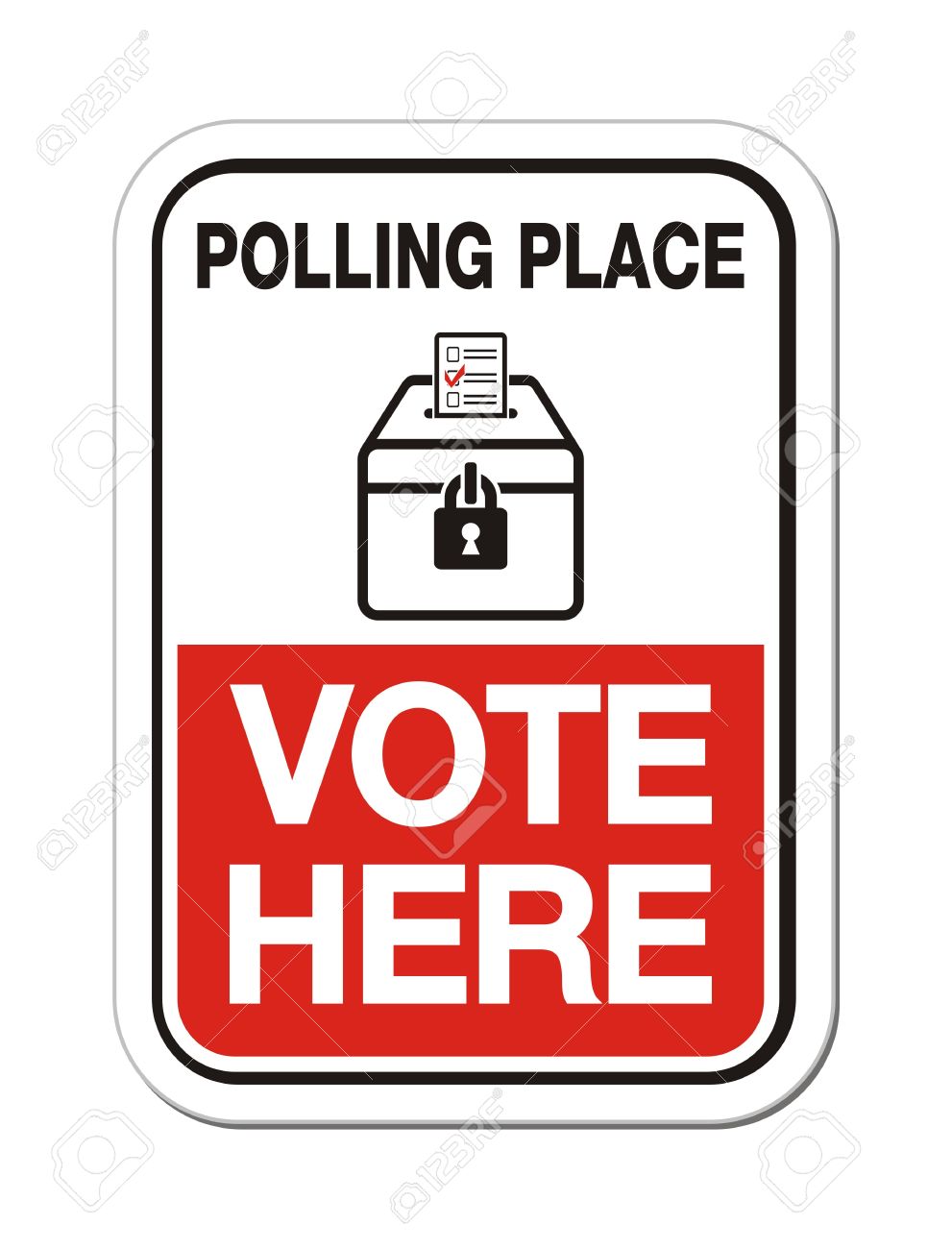 polling place vote here election sign royalty free cliparts
