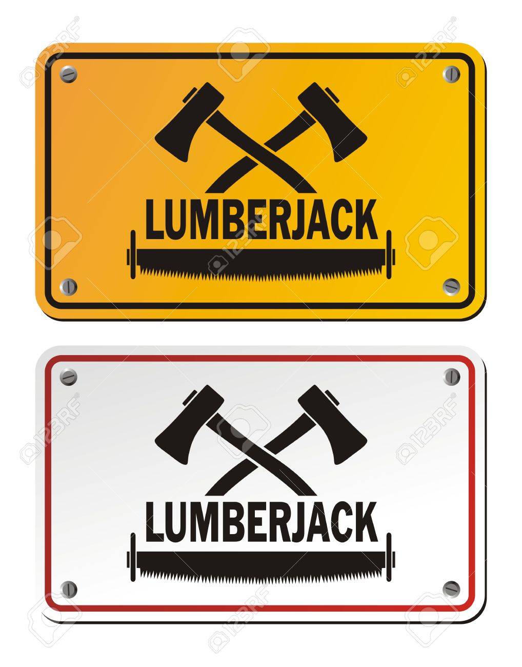 木こりの四角形の記号のイラスト素材 ベクタ Image